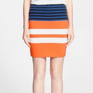 T Alexander Wang Kule Striped Orange and Blue Skirt Large